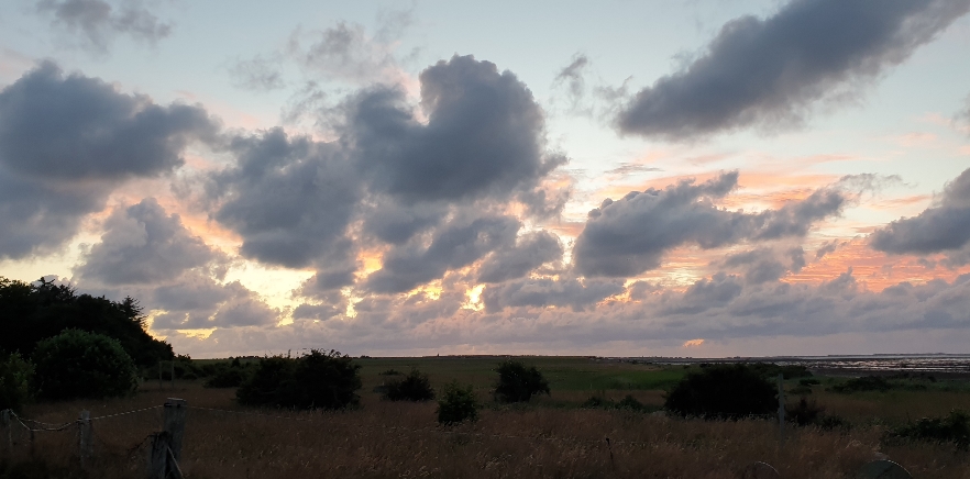 Sonnenuntergang über Amrum/Steenodde beim Likedeeler